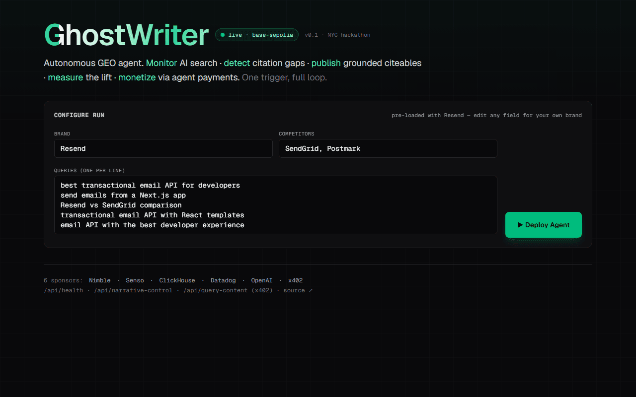 GhostWriter screenshot