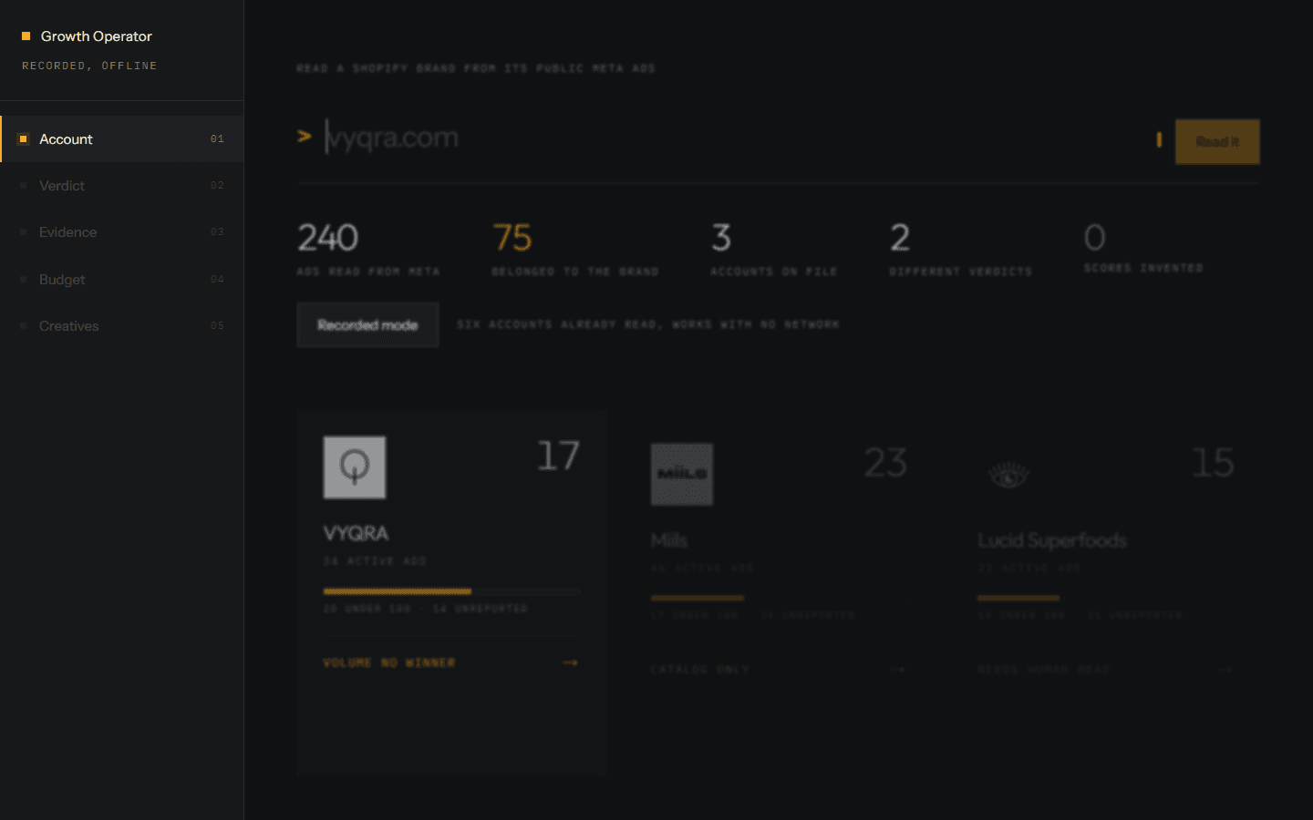 Growth Operator live preview